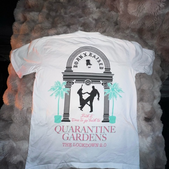 SUPER RARE BORN X RAISED White Tee with Black Graphic - Picture 5 of 11